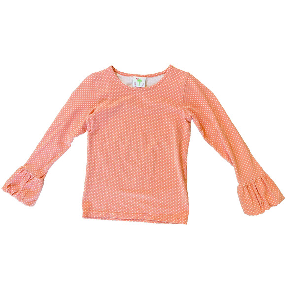 Shrimp and Grits Kids Pink Polka Dot Girls Long Sleeve Shirt L (7-8) - Picture 8 of 12